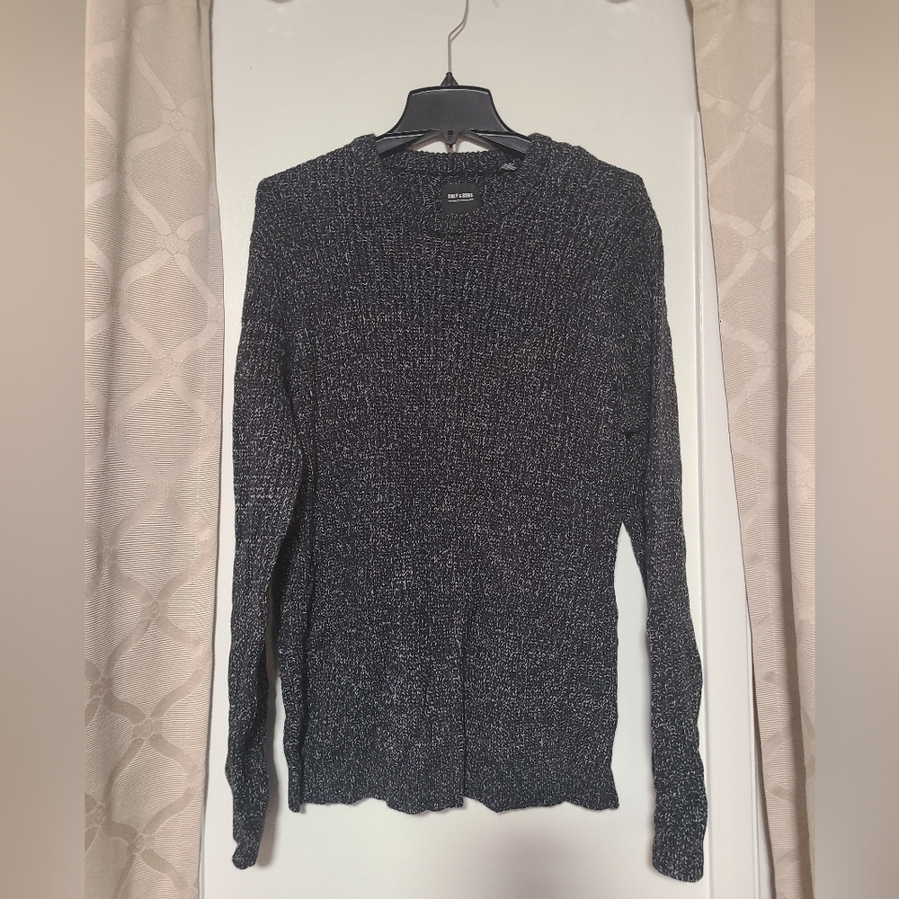 ONLY & SONS Charcoal Crewneck Sweater Mens Size Large